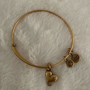 Alex and Ani gold heart bracelet
